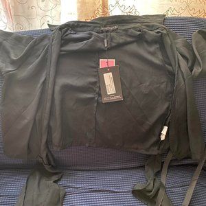 PrettyLittle Thing Wrap Front Tie Blouse